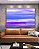 Quadro Horizontal Abstrato Roxo Lilás Azul Efeito Pintura Canvas Moldura - Imagem 5