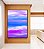 Quadro Vertical Abstrato Roxo Lilás Azul Pintura Canvas Moldura - Imagem 2