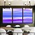 Trio de Quadros Abstrato Roxo Lilás Azul Efeito Pintura Canvas Moldura - Imagem 2
