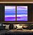 Duo de Quadros Abstrato Roxo Lilás Azul Efeito Pintura Canvas Moldura - Imagem 3