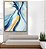 Quadro Vertical Abstrato Azul Amarelo Rosa Arte Fluida Canvas Moldura - Imagem 5