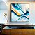 Quadro Quadrado Abstrato Azul Amarelo Rosa Arte Fluida Canvas Moldura - Imagem 2