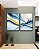 Duo de Quadros Abstrato Azul Amarelo Rosa Arte Fluida Canvas Moldura - Imagem 5