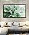 Quadro Horizontal Folhas Abstratas Ondas Verde Turquesa Canvas Moldura - Imagem 5