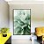 Quadro Vertical Folhas Abstratas Ondas Verde Turquesa Canvas Moldura - Imagem 4