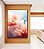 Quadro Vertical Flores Brancas Rosas Azul Arte Fluida Canvas Moldura - Imagem 4