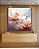 Quadro Quadrado Flores Brancas Rosas Azul Arte Fluida Canvas Moldura - Imagem 1