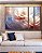 Trio de Quadros Estilizados Flores Brancas Rosas Azul Arte Fluida Canvas Moldura - Imagem 1