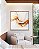 Quadro Quadrado Abstrato Branco Dourado Arte Fluida Canvas Moldura - Imagem 3