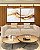 Duo de Quadros Quadrados Abstrato Branco Dourado Arte Fluida Canvas Moldura - Imagem 5