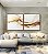 Duo de Quadros Quadrados Abstrato Branco Dourado Arte Fluida Canvas Moldura - Imagem 1