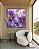 Quadro Quadrado Flores Rosa Roxo Dourado Arte Fluída Canvas Moldura - Imagem 3