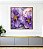 Quadro Quadrado Flores Rosa Roxo Dourado Arte Fluída Canvas Moldura - Imagem 5