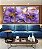 Trio de Quadros Flores Rosa Roxo Dourado Arte Fluída Canvas Moldura - Imagem 3