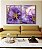Duo de Quadros Flores Rosa Roxo Dourado Arte Fluída Canvas Moldura - Imagem 4