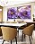 Duo de Quadros Quadrados Flores Rosa Roxo Dourado Arte Fluída Canvas Moldura - Imagem 1