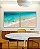 Duo de Quadros Quadrados Mar Azul Turquesa Paradisíaco Praia Branca Natureza Canvas Moldura - Imagem 2