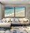 Duo de Quadros Quadrados Mar Azul Turquesa Paradisíaco Praia Branca Natureza Canvas Moldura - Imagem 3