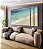 Trio de Quadros Estilizados Mar Azul Turquesa Paradisíaco Praia Branca Natureza Canvas Moldura - Imagem 1