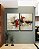 Duo de Quadros Abstrato Cinza Vermelho Preto Canvas Moldura - Imagem 3