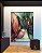 Quadro Vertical Flores Delicadas Abstratas Rosa Verde Dourado Canvas Moldura - Imagem 2