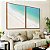 Duo de Quadros Mar Turquesa Praia Areia Branca Canvas Moldura - Imagem 5