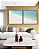 Duo de Quadros Quadrados Mar Turquesa Praia Areia Branca Canvas Moldura - Imagem 5