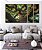 Trio de Quadros Estilizados Árvore Tronco Galhos Folhas Verdes Natureza Canvas Moldura - Imagem 5