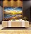Quadro Horizontal Pôr do Sol Dourado Praia Mar Calmo Canvas Moldura - Imagem 4