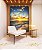 Quadro Vertical Pôr do Sol Dourado Praia Mar Calmo Canvas Moldura - Imagem 3