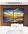 Duo de Quadros Pôr do Sol Dourado Praia Mar Calmo Canvas Moldura - Imagem 1
