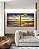 Duo de Quadros Quadrados Pôr do Sol Dourado Praia Mar Calmo Canvas Moldura - Imagem 4