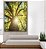 Quadro Vertical Árvore Folhas Verdes Sol Céu Azul Canvas Moldura - Imagem 3