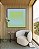 Quadro Quadrado Verde Menta Azul Bebê Abstrato Degradê Margem Canvas Moldura - Imagem 2