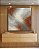 Quadro Quadrado Abstrato Cinza Grafite Cobre Canvas Moldura - Imagem 1