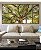 Trio de Quadros Estilizados Copa de Árvore Céu Claro Natureza Canvas Moldura - Imagem 4