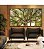 Trio de Quadros Estilizados Copa de Árvore Céu Claro Natureza Canvas Moldura - Imagem 1
