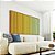 Quadro Horizontal Degradê Listras Amarelo Ouro Verde Menta Canvas Moldura - Imagem 1