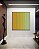 Quadro Quadrado Degradê Listras Amarelo Ouro Verde Menta Canvas Moldura - Imagem 1