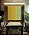 Quadro Quadrado Degradê Listras Amarelo Ouro Verde Menta Canvas Moldura - Imagem 4