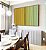 Duo de Quadros Degradê Listras Amarelo Ouro Verde Menta Canvas Moldura - Imagem 5