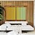 Duo de Quadros Degradê Listras Amarelo Ouro Verde Menta Canvas Moldura - Imagem 2