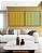 Duo de Quadros Quadrados Degradê Listras Amarelo Ouro Verde Menta Canvas Moldura - Imagem 3