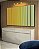 Trio de Quadros Estilizados Degradê Listras Amarelo Ouro Verde Menta Canvas Moldura - Imagem 3