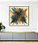 Quadro Quadrado Cores Azul Petróleo Laranja Tangerina Efeito Pintura Canvas Moldura - Imagem 3