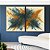 Duo de Quadros Cores Azul Petróleo Laranja Tangerina Canvas Moldura - Imagem 1
