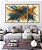 Trio de Quadros Estilizados Cores Azul Petróleo Laranja Tangerina Efeito Pintura Canvas Moldura - Imagem 5