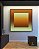 Quadro Quadrado Abstrato Degradê Margem Marrom Bronze Verde Menta Canvas Moldura - Imagem 3