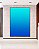Quadro Vertical Degradê Abstrato Cores Azul Cobalto Turquesa Canvas Moldura - Imagem 2