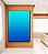 Quadro Vertical Degradê Abstrato Cores Azul Cobalto Turquesa Canvas Moldura - Imagem 1